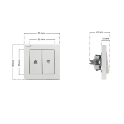 Rolladen-Tastschalter mit Rastfunktion Unterputz weiß*Schellenberg Discount