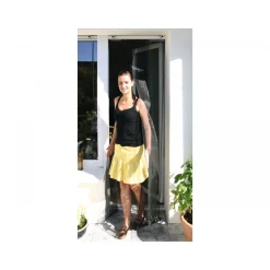 Tür Fliegengitter Teleskopvorhang 105-130 x 250 cm Breite verstellbar anthrazit*Schellenberg