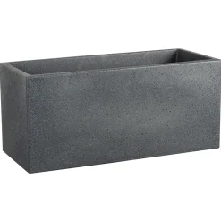 Scheurich Pflanzgefäß C-Cube Long BxHxT 59 x 27 x 25 cm rechteckig Stony Black