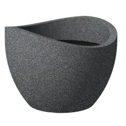 Scheurich Pflanzkübel Wave Globe schwarz-granit 30 x 22 cm