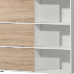 Schiebetürregal 120 x 119 x 35 cm anthrazit/Sonoma Eiche^ Hot