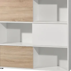 Schiebetürregal 120 x 119 x 35 cm anthrazit/Sonoma Eiche^ Hot