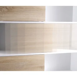 Schiebetürregal 120 x 119 x 35 cm anthrazit/Sonoma Eiche^ Hot