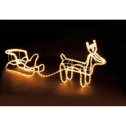 Schlauchbeleuchtung Rentier mit Schlitten