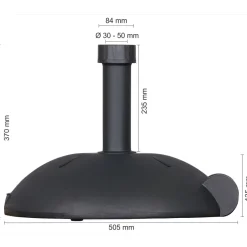 Beton-Schirmständer 40 kg halbrund anthrazit*Schneider Schirme Outlet