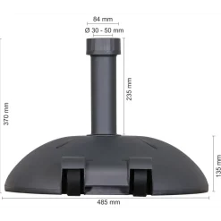 Beton-Schirmständer 40 kg halbrund anthrazit*Schneider Schirme Outlet