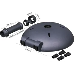 Beton-Schirmständer 40 kg halbrund anthrazit*Schneider Schirme Outlet