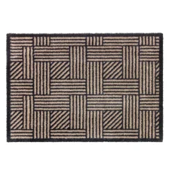 Schöner Wohnen Farbe Schöner Wohnen Schmutzfangmatte „Manhattan“, Streifen-Gitter/beige-anthrazit, 50x70 cm