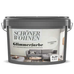 Wandfarbe Glimmerfarbe silvershine grey 2,5 Liter*Schöner Wohnen Farbe Outlet
