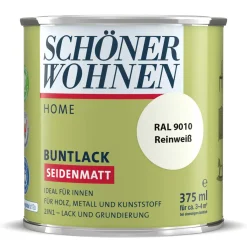 Buntlack Home Reinweiß seidenmatt 375 ml^Schöner Wohnen Farbe New