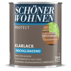 Klarlack Protect hochglänzend 750 ml^Schöner Wohnen Farbe Clearance