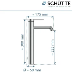 Schütte Aufsatzwaschtischarmatur „Los Angeles“ chrom Eco-Klick-Funktion