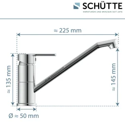 Schütte Spültischarmatur „Main“ chrom 360° schwenkbar
