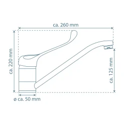 Schütte Spültischarmatur „Vital“ chrom mit Hygienegriff
