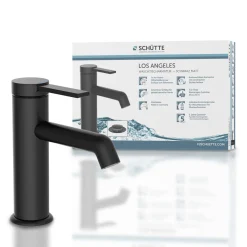 Waschtischarmatur „Los Angeles“ schwarz-matt Eco-Click-Funktion*Schütte Clearance