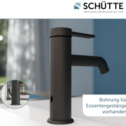 Waschtischarmatur „Los Angeles“ schwarz-matt Eco-Click-Funktion*Schütte Clearance