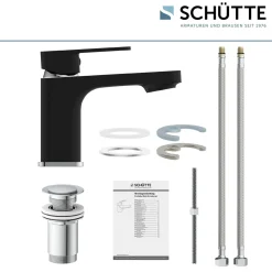 Waschtischarmatur „Madagaskar“ schwarz/chrom^Schütte