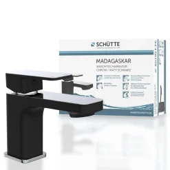 Waschtischarmatur „Madagaskar“ schwarz/chrom^Schütte