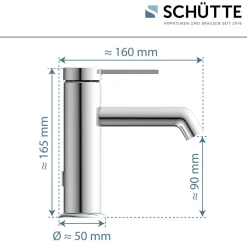 Schütte Waschtischarmatur „Los Angeles“ chrom Eco-Click-Funktion