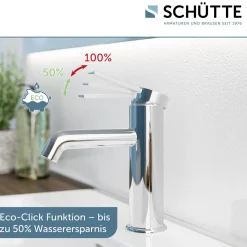 Schütte Waschtischarmatur „Los Angeles“ chrom Eco-Click-Funktion