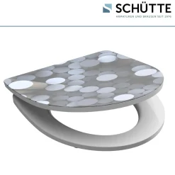Schütte Duroplast HG WC-Sitz ROUND DIPS mit Absenkautomatik und Schnellverschluss