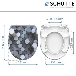 Schütte Duroplast HG WC-Sitz ROUND DIPS mit Absenkautomatik und Schnellverschluss
