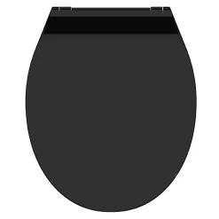 Schütte Duroplast WC-Sitz SLIM BLACK mit Absenkautomatik und Schnellverschluss