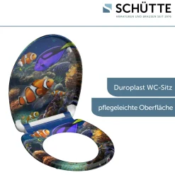 Schütte Duroplast WC-Sitz SEA LIFE mit Absenkautomatik und Schnellverschluss