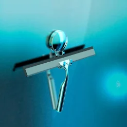 Duschabzieher Chrom zum Kleben oder Schrauben^Schütte New