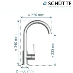 Küchenarmatur Cornwall Spültischarmatur chrom*Schütte Discount