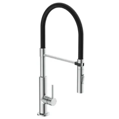 Küchenarmatur mit ausziehbarer Brause 79180 Stilo chrom schwarz^Schütte