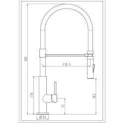 Küchenarmatur mit ausziehbarer Brause 79180 Stilo chrom schwarz^Schütte