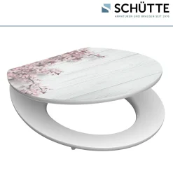 Schütte MDF HG WC-Sitz FLOWERS AND WOOD mit Absenkautomatik