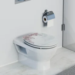 Schütte MDF HG WC-Sitz FLOWERS AND WOOD mit Absenkautomatik
