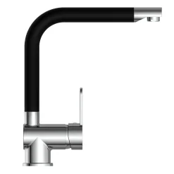 Schwenkbare Küchenarmatur Rio chrom schwarz matt^Schütte