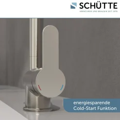 Schütte Spültischarmatur London Edelstahloptik mit herausziehbarem Auslauf