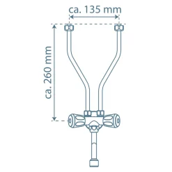 Schütte Spültischarmatur Niederdruck schwenkbar für 5 L Obertischspeicher