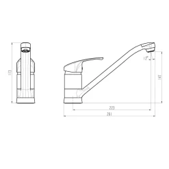 Schütte Spültischarmatur Tassoni Niederdruck schwenkbar