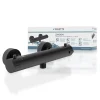 Schütte Thermostat Duscharmatur London Schwarz matt