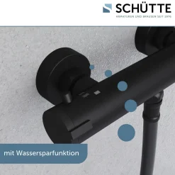 Schütte Thermostat Duscharmatur London Schwarz matt
