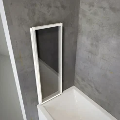 Schulte Badewannenfaltwand 3-teilig Komfort Echtglas alpinweiß