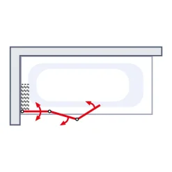 Schulte Badewannenfaltwand 3-teilig Komfort Echtglas alpinweiß