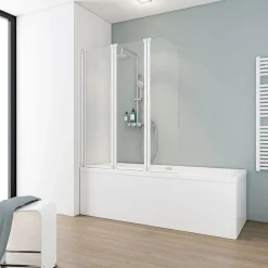 Badewannenfaltwand 3 teilig Alpinweiß*Schulte Outlet