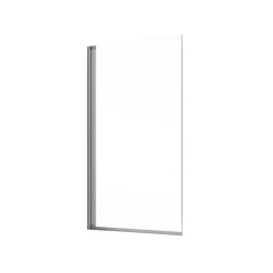 Badewannenfaltwand Alu Natur 70 x 130 x 70 cm ESG hell klar^Schulte Hot