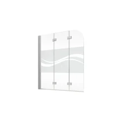 Schulte Badewannenfaltwand Komfort 3 teilig grau