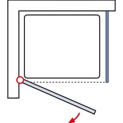 Schulte Drehtür Alexa Style 2.0 inkl Seitenwand 90 x 90 cm Dekor Liane
