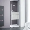 Schulte Drehtür für Nischendusche Alexa Style 2.0 Alu Natur ESG fixil 80 cm