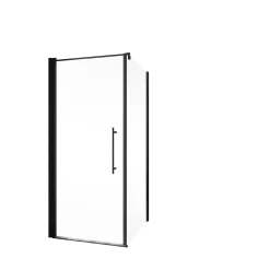 Schulte Drehtür inkl SeitenwandAlexa Style 2.0" Mattschwarz 192 x 90 cm