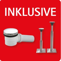 Duschwanne plan 90 x 140 cm weiß*Schulte Discount