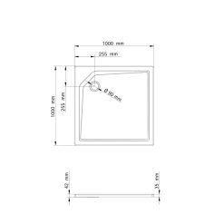 Duschwanne Quadrat extra flach 1000 x 1000 mm*Schulte Sale